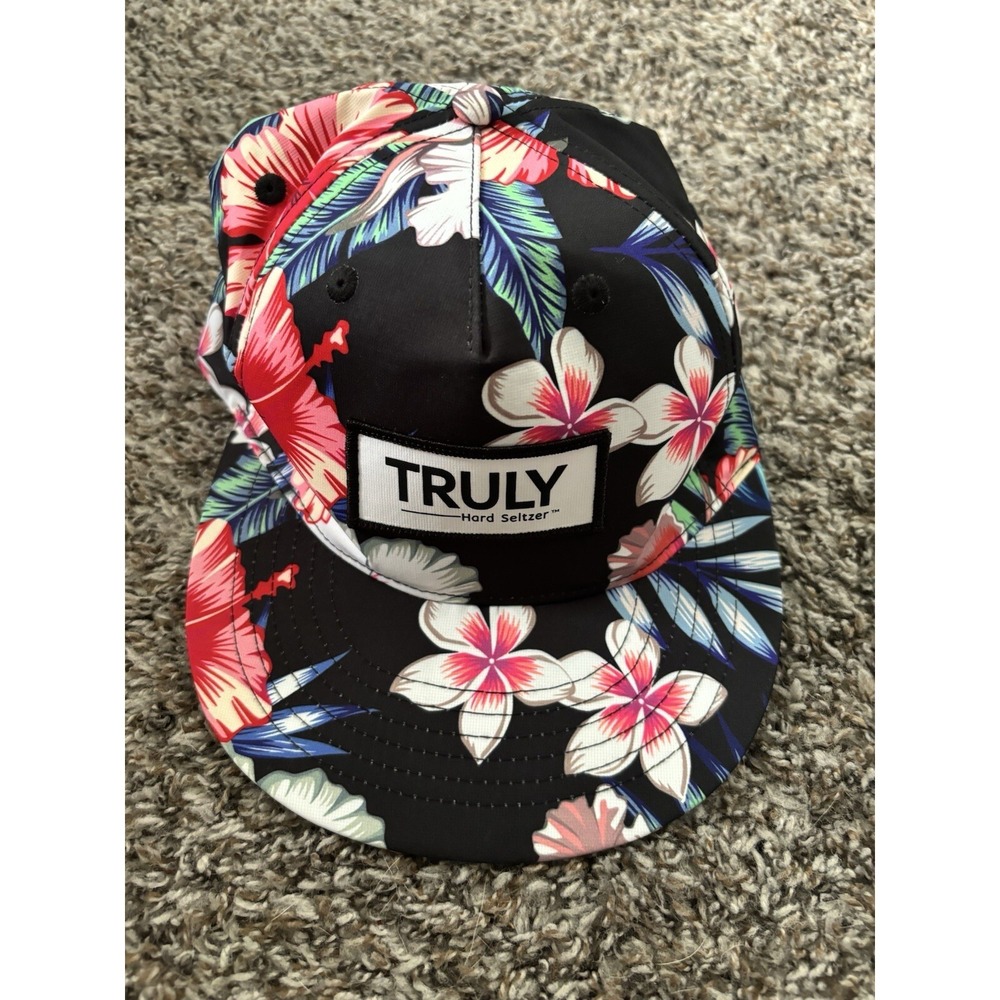 Truly Hard Seltzer Floral Print Logo SnapBack Hat OSFM Promo Hat